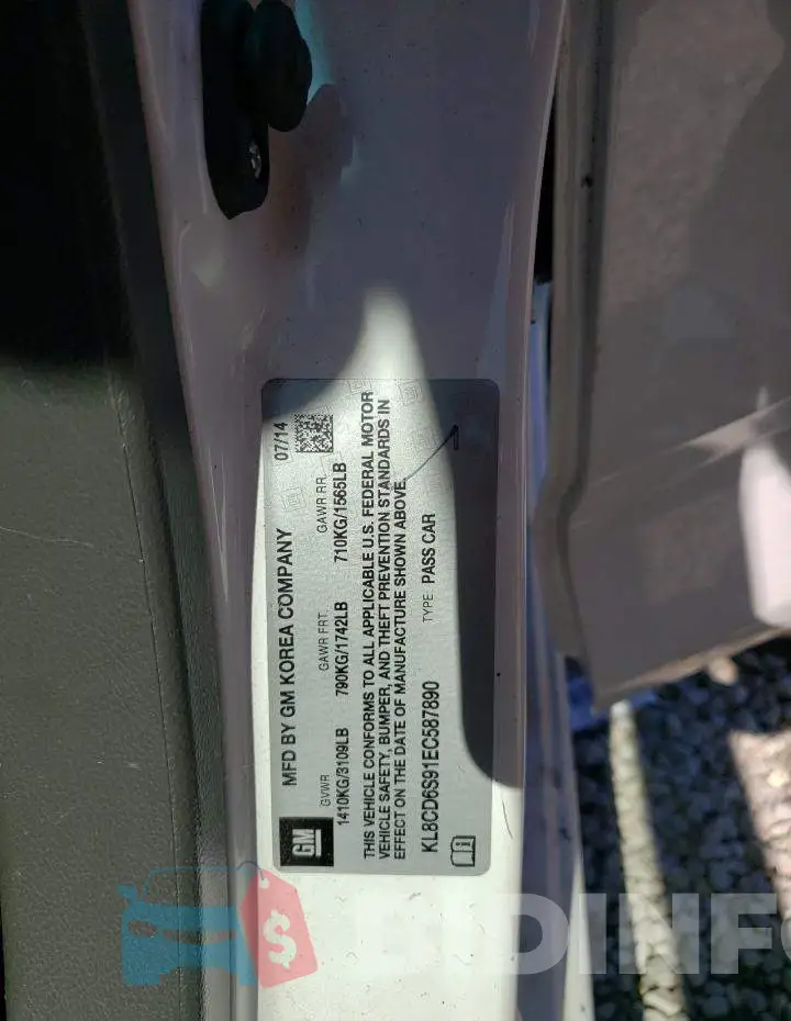 KL8CD6S91EC587890 Photo# 13