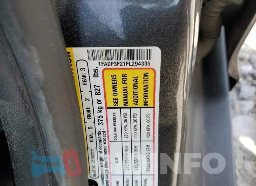 1FADP3F21FL294335 Photo# 12