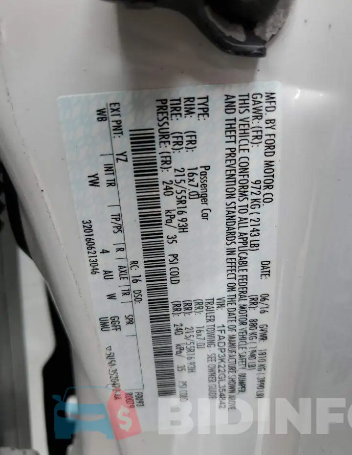 1FADP3K22GL354842 Photo# 12