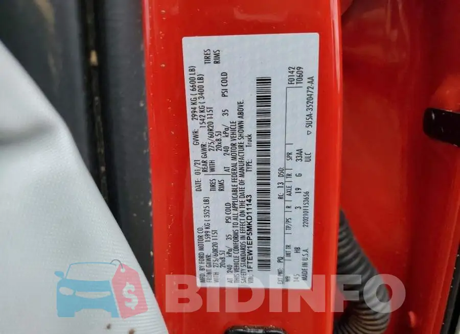 1FTEW1EP5MKD11143 Photo# 12