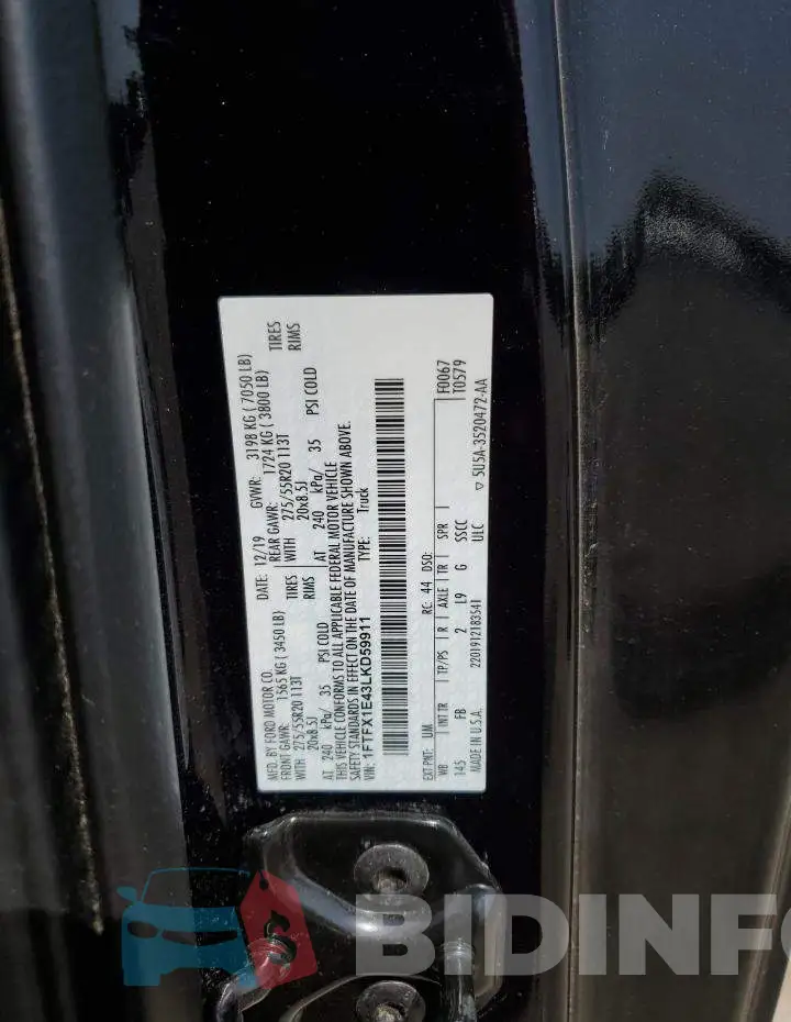1FTFX1E43LKD59911 Photo# 12