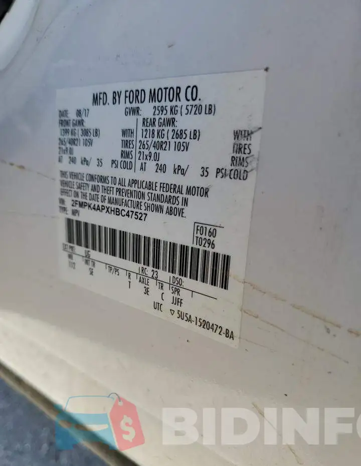 2FMPK4APXHBC47527 Photo# 13