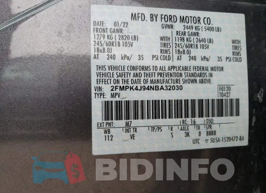2FMPK4J94NBA32030 Photo# 13