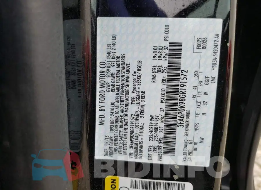 3FA6P0K98GR191572 Photo# 12