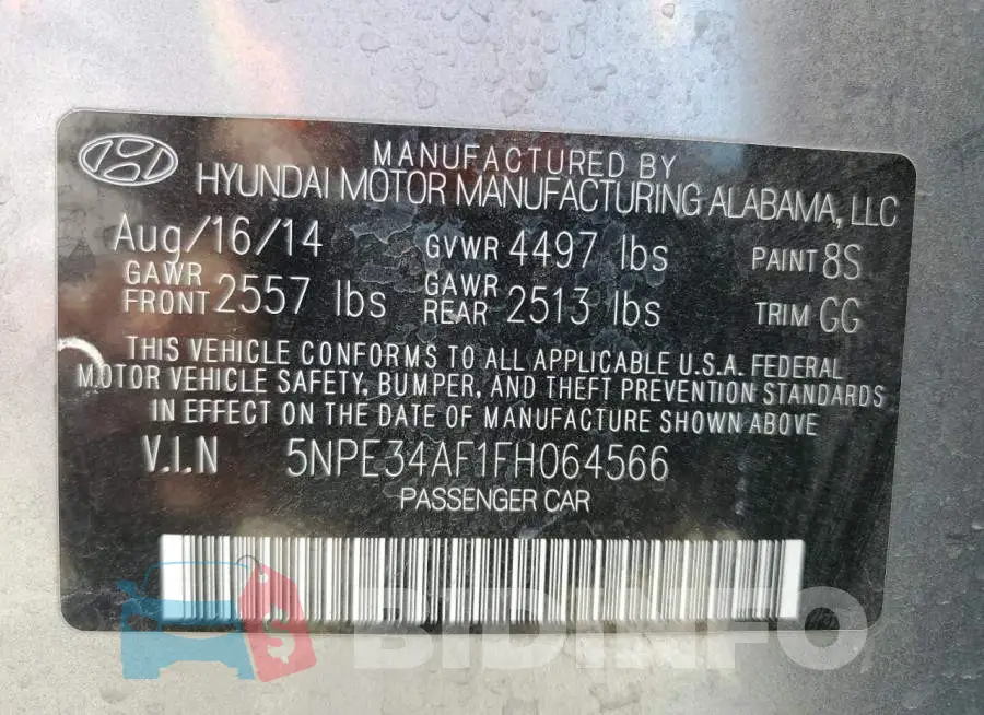 5NPE34AF1FH064566 Photo# 12