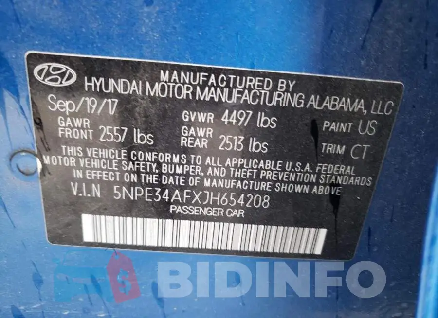 5NPE34AFXJH654208 Photo# 12