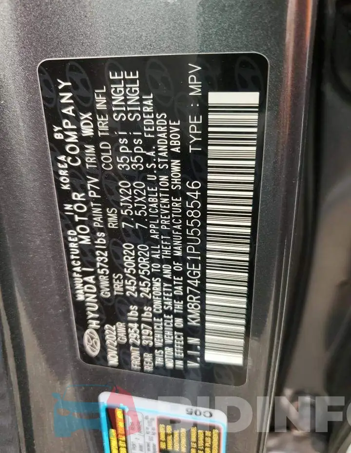 KM8R74GE1PU558546 Photo# 13