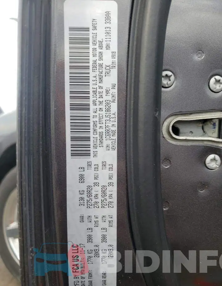 1C6RR7FT3JS186203 Photo# 12