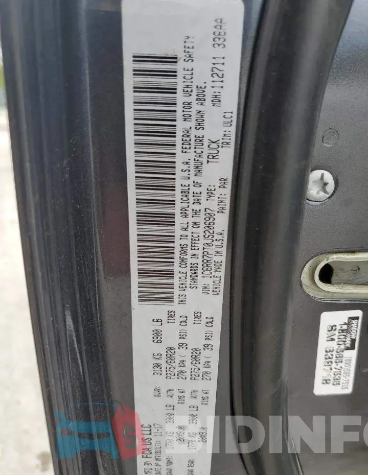 1C6RR7PT0JS206907 Photo# 12