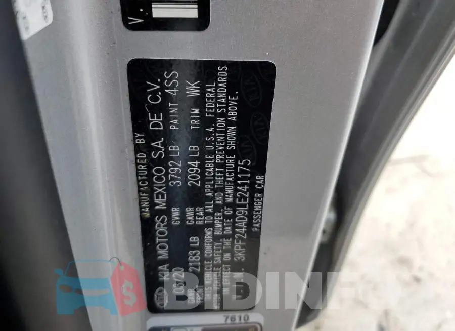 3KPF24AD9LE241175 Photo# 13