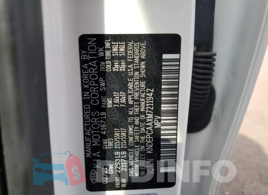 KNDEPCAAXM7211942 Photo# 13