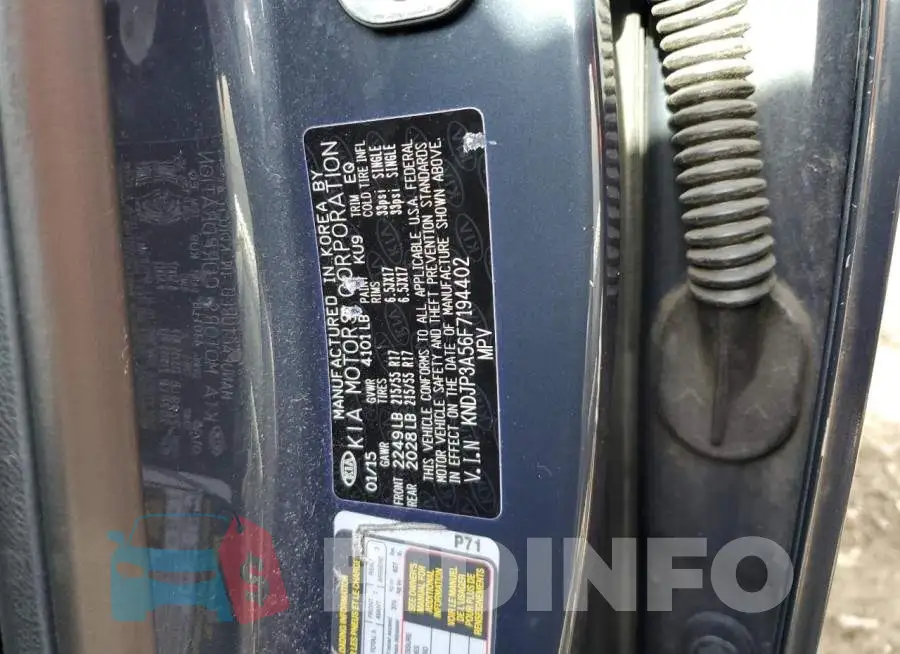 KNDJP3A56F7194402 Photo# 13