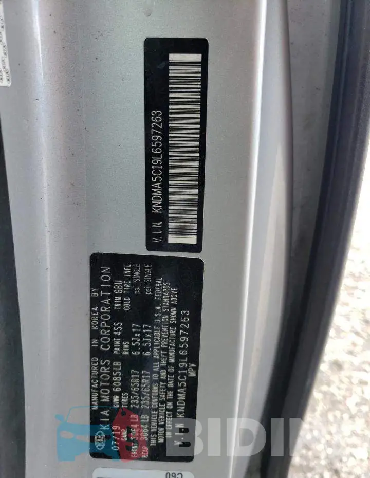 KNDMA5C19L6597263 Photo# 13