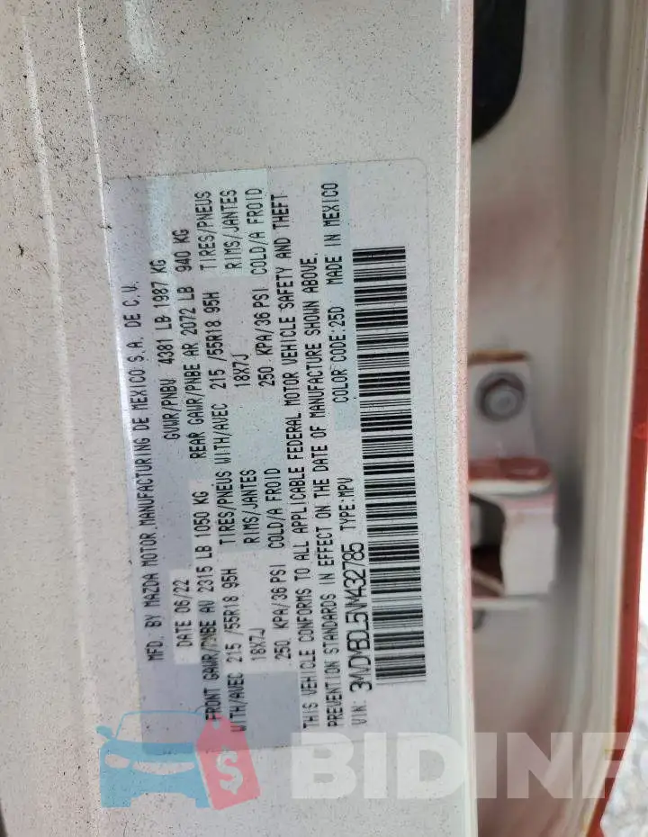 3MVDMBDL5NM432785 Photo# 12