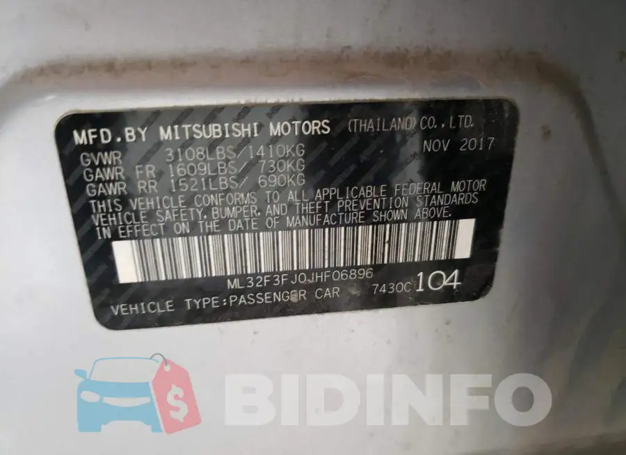 ML32F3FJ0JHF06896 Photo# 12