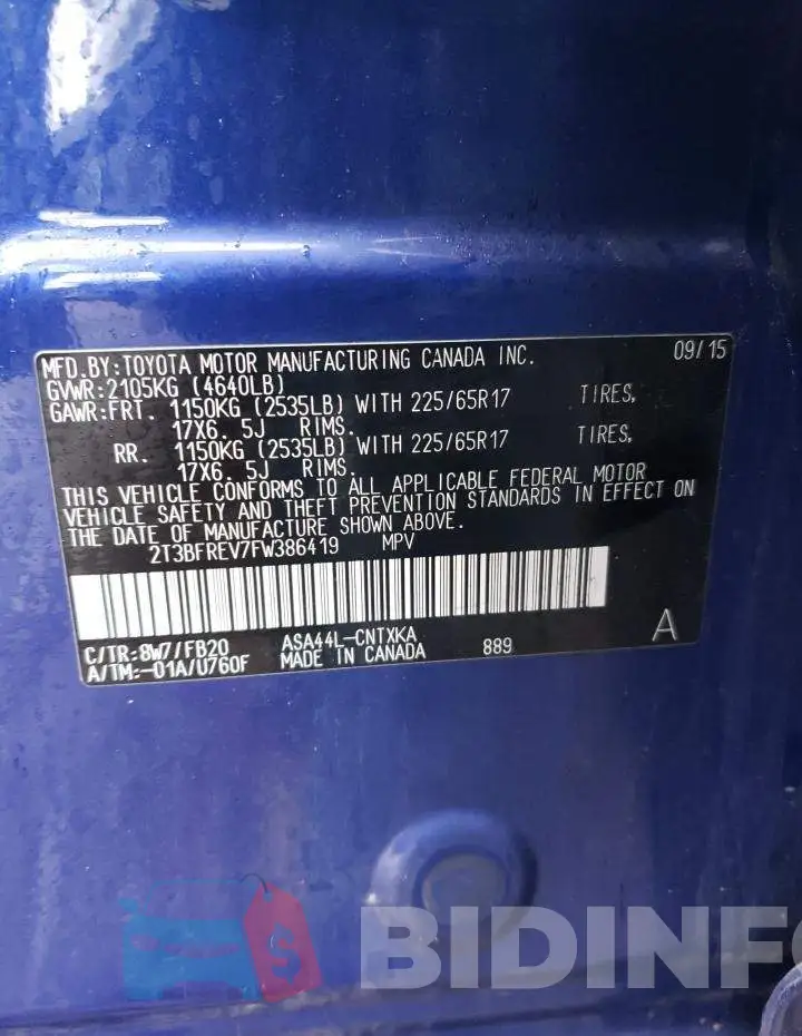 2T3BFREV7FW386419 Photo# 12