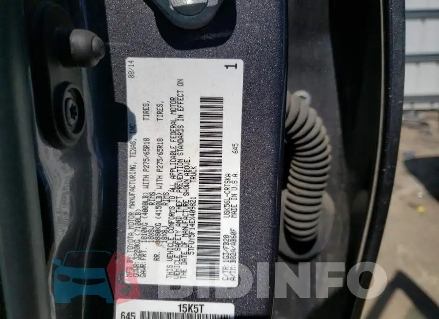 5TFUY5F14EX409821 Photo# 12