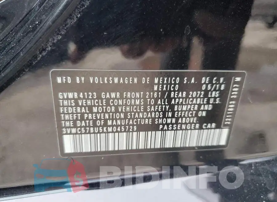 3VWC57BU5KM045729 Photo# 12