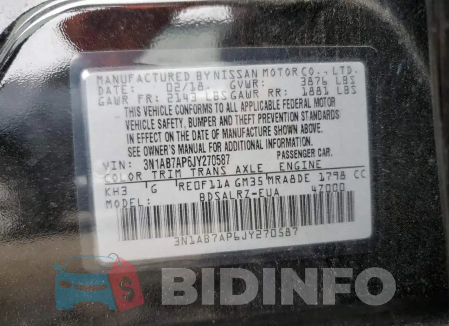 3N1AB7AP6JY270587 Photo# 12