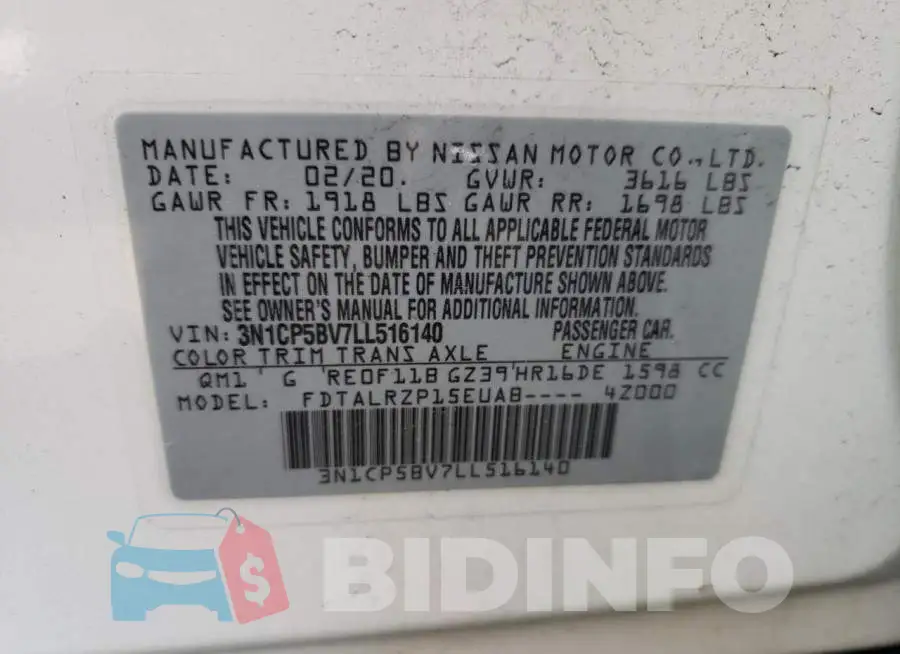 3N1CP5BV7LL516140 Photo# 12