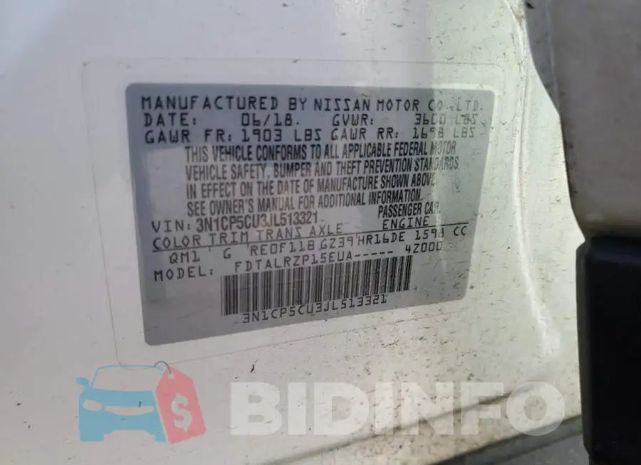3N1CP5CU3JL513321 Photo# 13