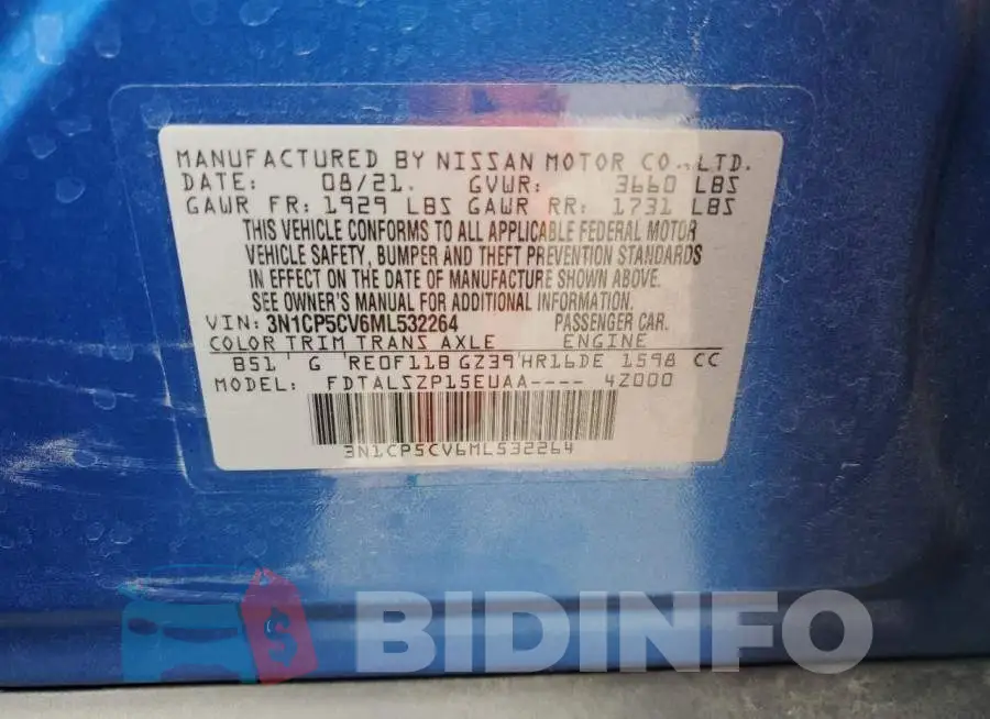 3N1CP5CV6ML532264 Photo# 12