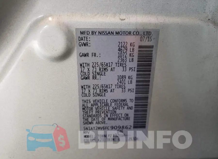 5N1AT2MV6FC909862 Photo# 13