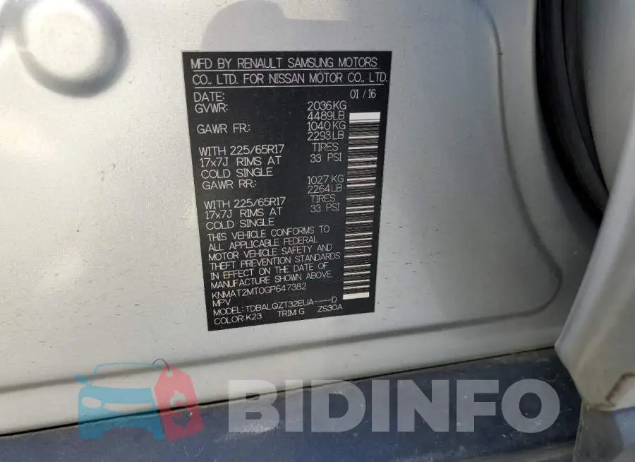 KNMAT2MT0GP647382 Photo# 13
