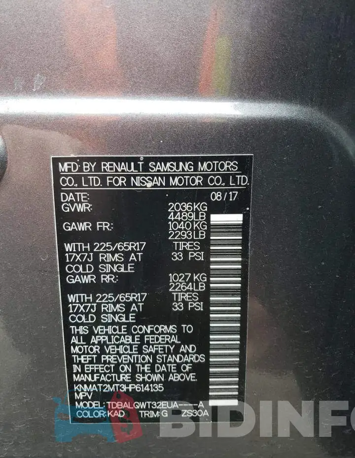 KNMAT2MT3HP614135 Photo# 12