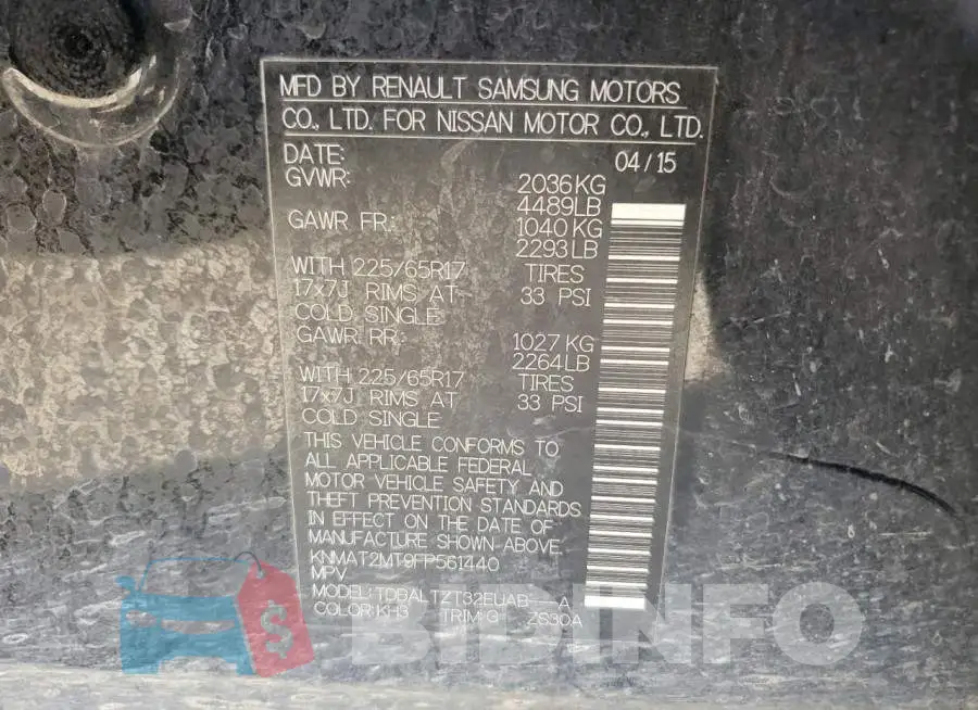 KNMAT2MT9FP561440 Photo# 13