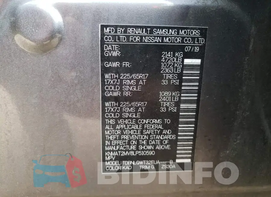 KNMAT2MV8LP510590 Photo# 14