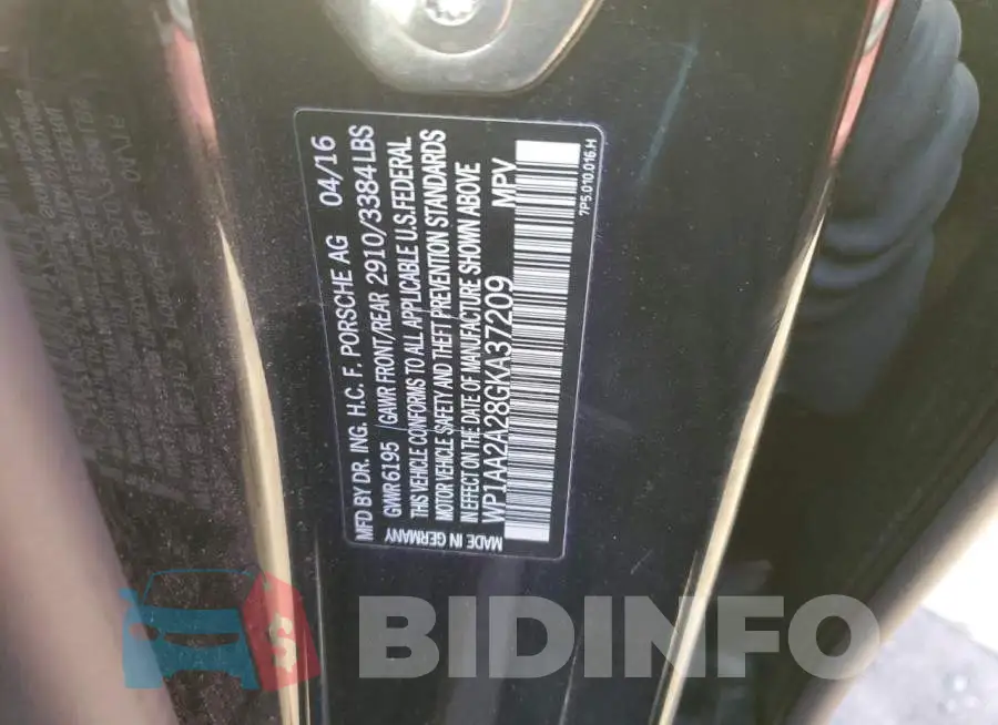 WP1AA2A28GKA37209 Photo# 13