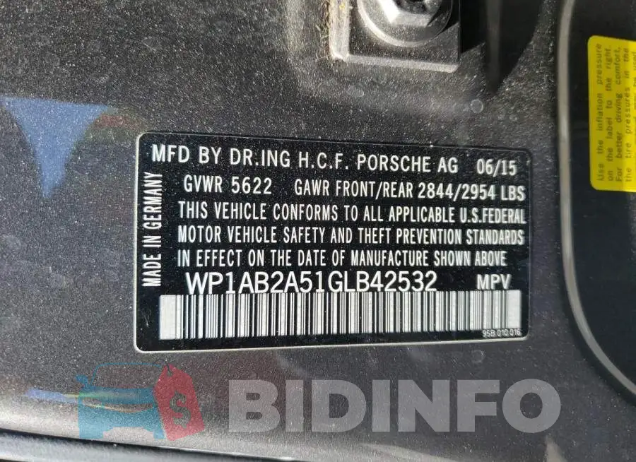 WP1AB2A51GLB42532 Photo# 13