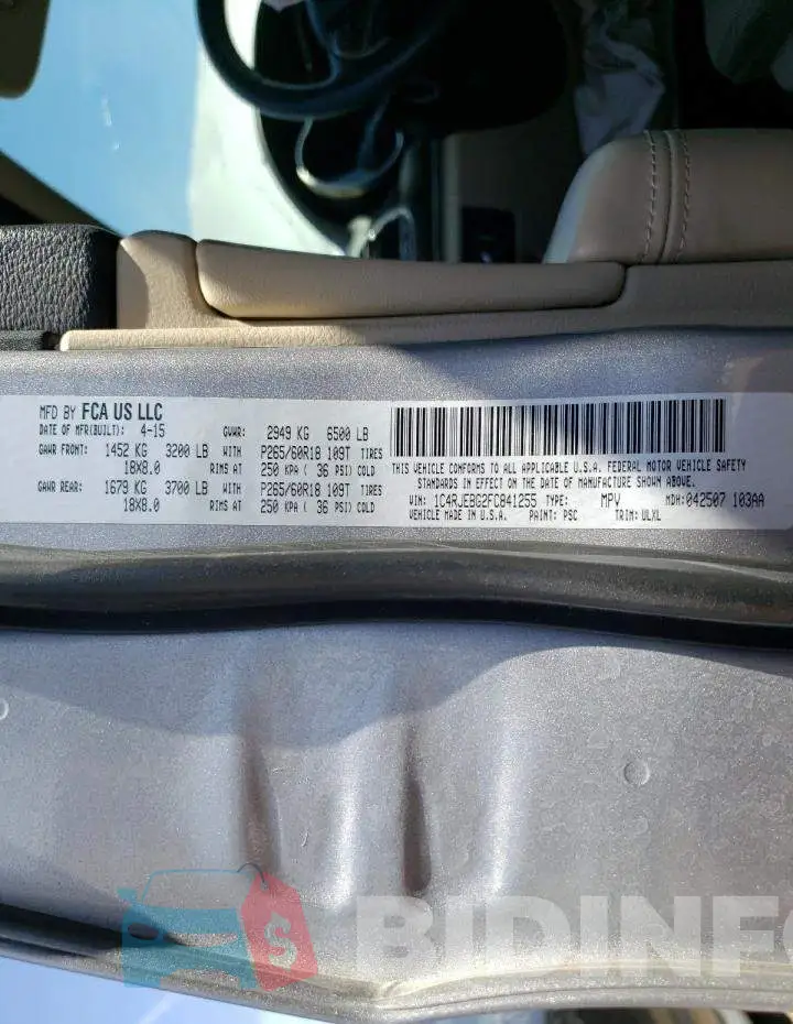 1C4RJEBG2FC841255 Photo# 14