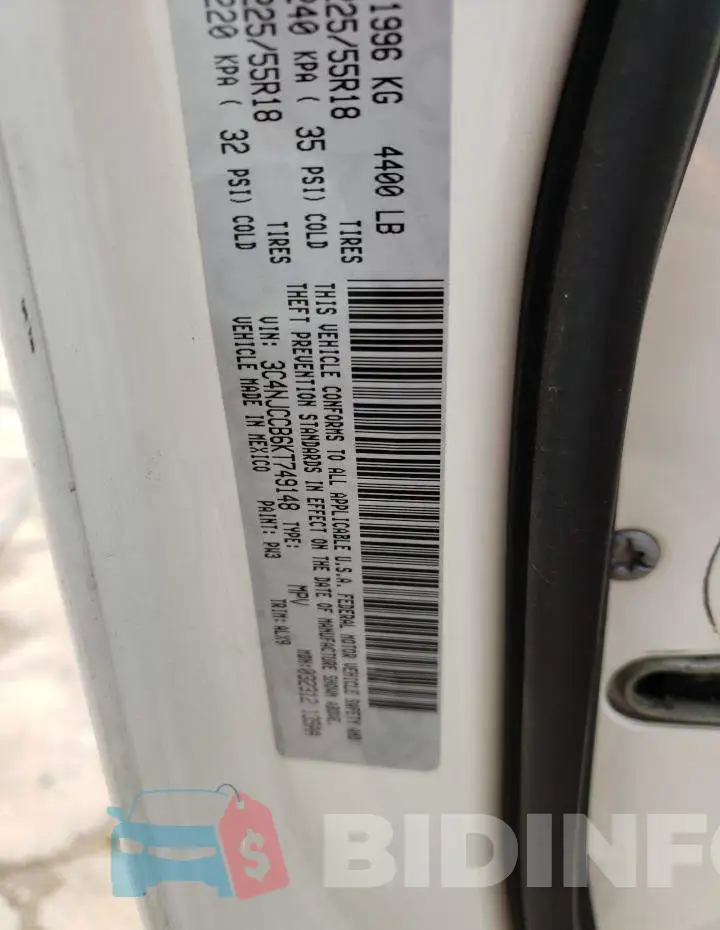 3C4NJCCB6KT749148 Photo# 13