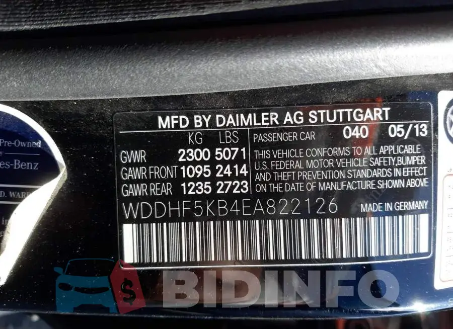 WDDHF5KB4EA822126 Photo# 13