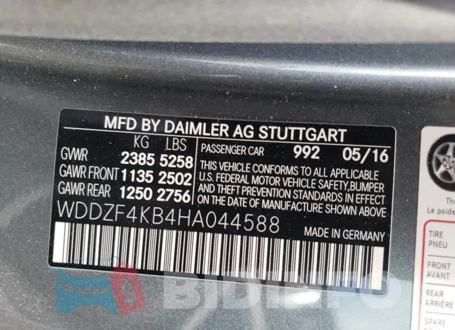 WDDZF4KB4HA044588 Photo# 13
