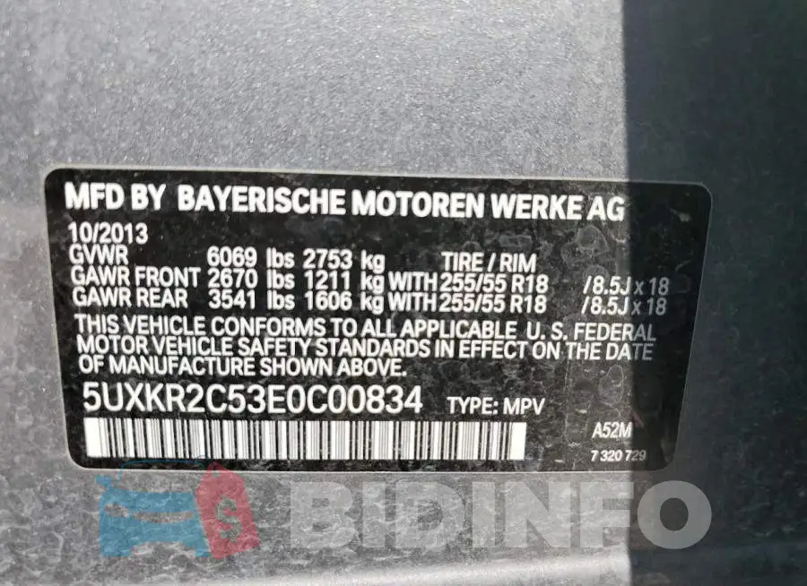 5UXKR2C53E0C00834 Photo# 13