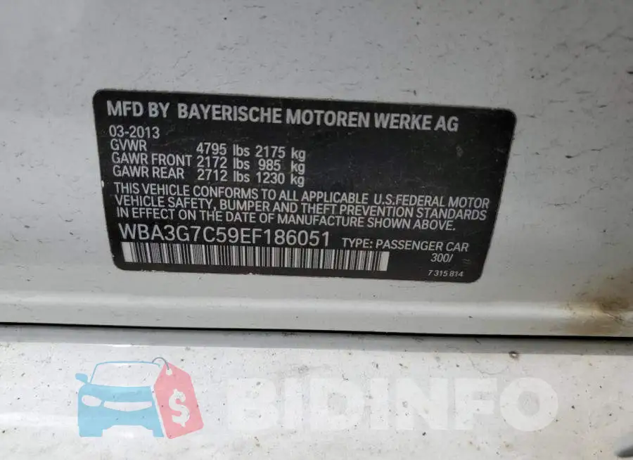 WBA3G7C59EF186051 Photo# 12