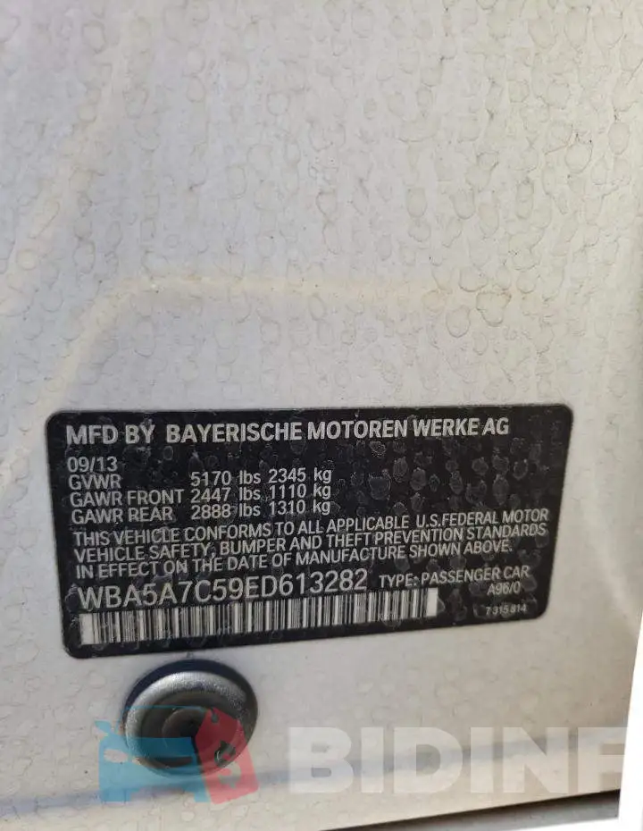 WBA5A7C59ED613282 Photo# 12