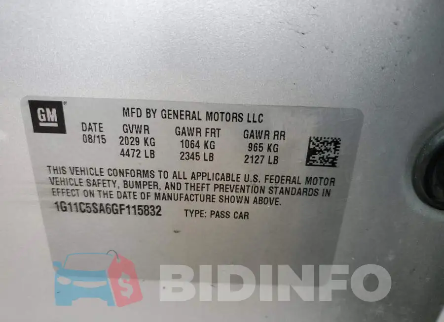 1G11C5SA6GF115832 Photo# 12