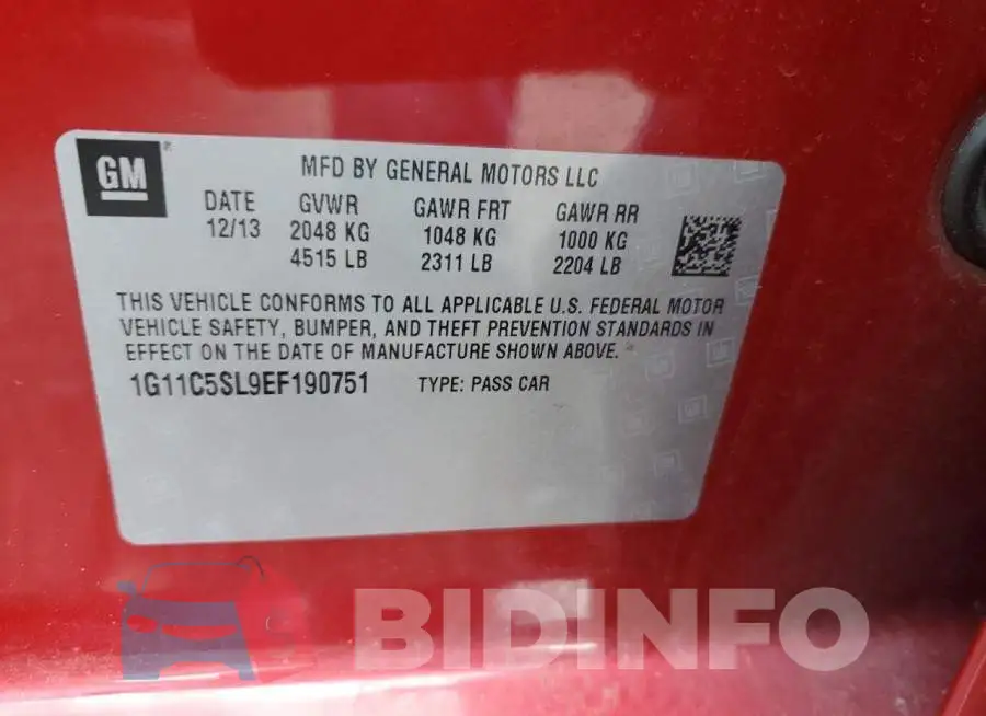1G11C5SL9EF190751 Photo# 12