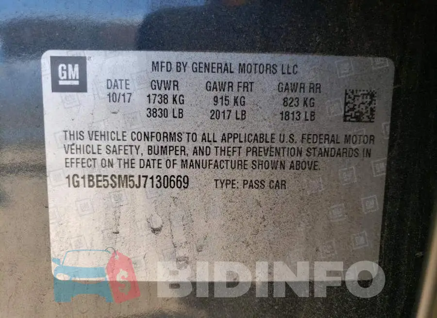 1G1BE5SM5J7130669 Photo# 12