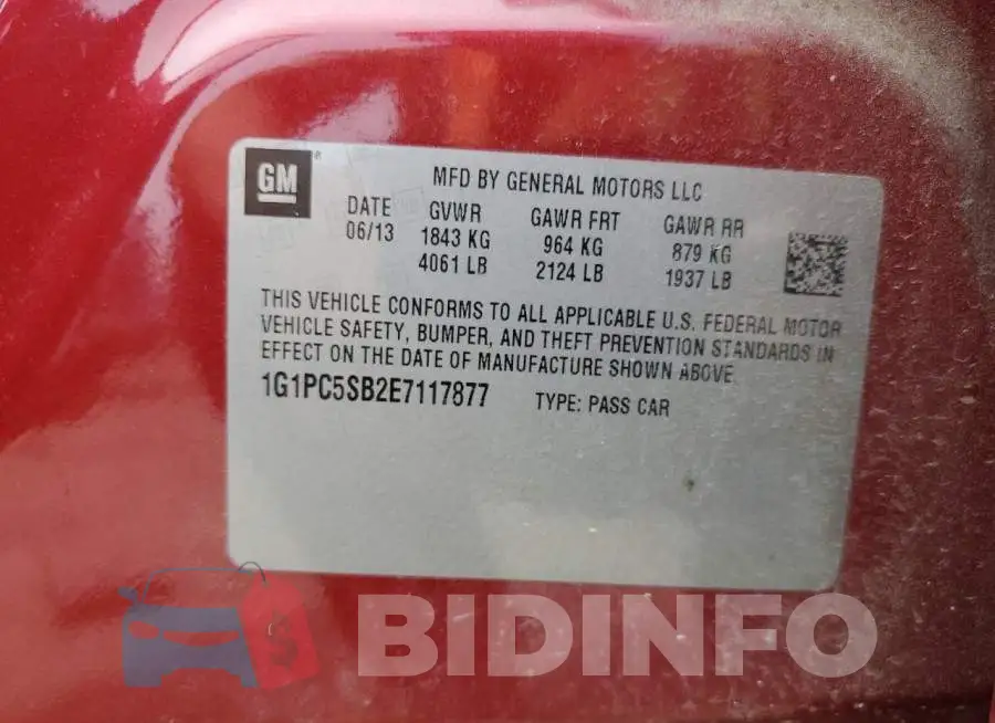 1G1PC5SB2E7117877 Photo# 12