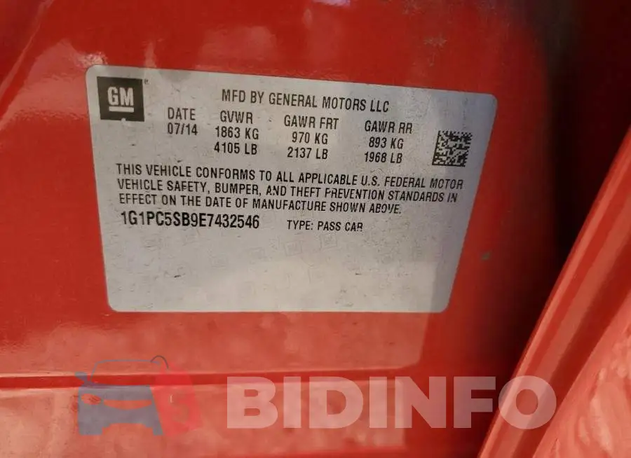 1G1PC5SB9E7432546 Photo# 13