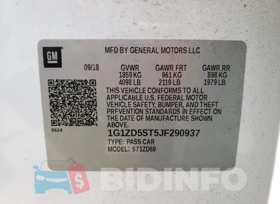 1G1ZD5ST5JF290937 Photo# 12