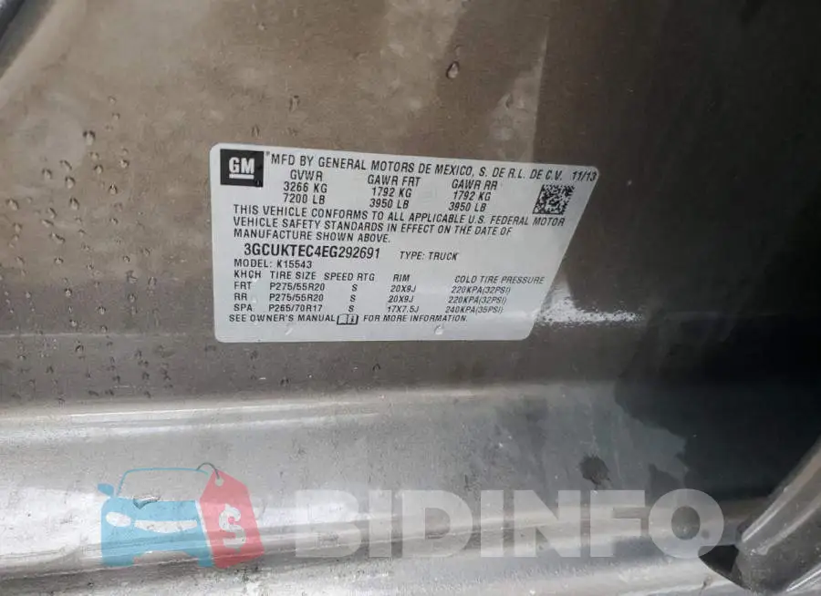 3GCUKTEC4EG292691 Photo# 12