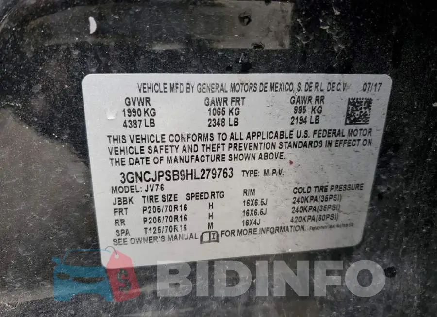 3GNCJPSB9HL279763 Photo# 12