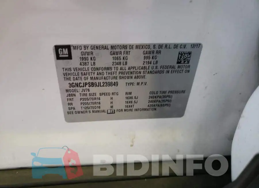 3GNCJPSB9JL239849 Photo# 13