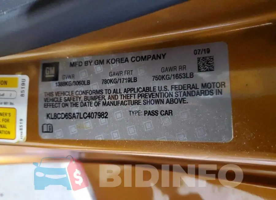 KL8CD6SA7LC407982 Photo# 12